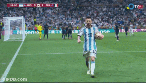 Soccer Player Number 10 Holding Soccer Ball GIF
