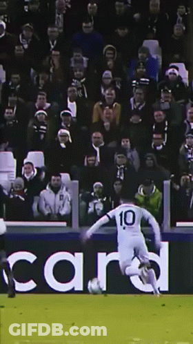 Soccer Player Number 10 Kicking Ball GIF