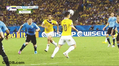 Soccer Player Number 10 Kicking Ball GIF