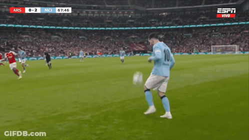 Soccer Player Number 10 Kicking Ball GIF