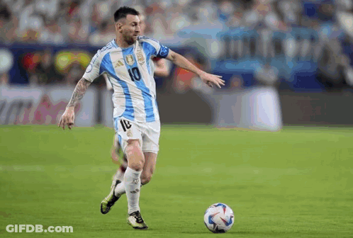 Soccer Player Number 10 Kicking Ball GIF