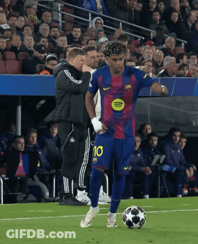 Soccer Player Number 10 Kicking Ball GIF
