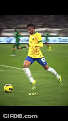 Soccer Player Number 10 Kicking Ball GIF
