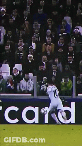 Soccer Player Number 10 Kicking Ball GIF