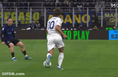 Soccer Player Number 10 Kicking Ball GIF