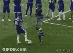 Soccer Player Number 10 Kicking Ball GIF