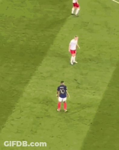Soccer Player Number 10 Kicking Soccer Ball GIF