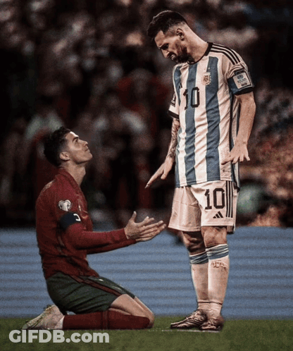 Soccer Player Number 10 Kneeling GIF