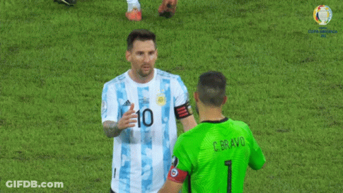 Soccer Player Number 10 Next To Goalie GIF