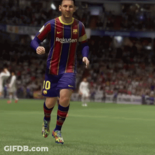 Soccer Player Number 10 Running GIF