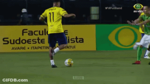 Soccer Player Number 11 Kicking Ball GIF