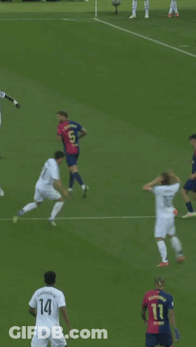 Soccer Player Number 11 Kicking Ball GIF