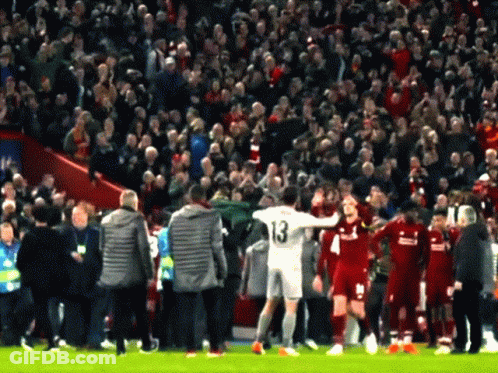 Soccer Player Number 13 Hugging Another Player GIF