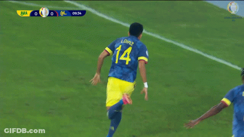 Soccer Player Number 14 Celebrating GIF