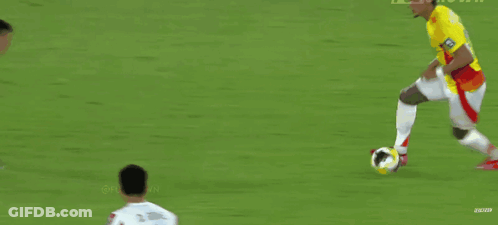 Soccer Player Number 14 Dribbling Ball GIF