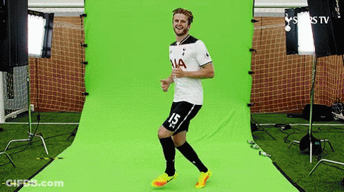 Soccer Player Number 15 On Green Screen GIF