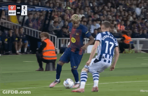 Soccer Player Number 17 Kicking Ball GIF