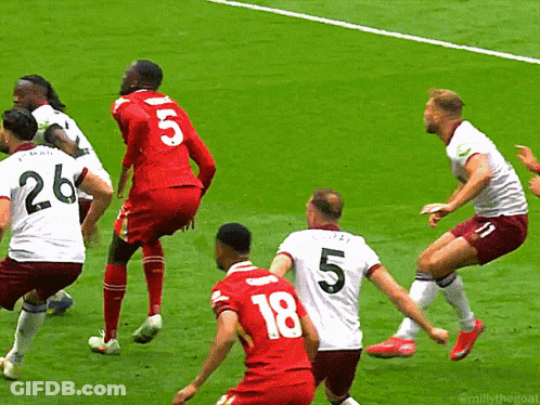 Soccer Player Number 18 On Shirt GIF