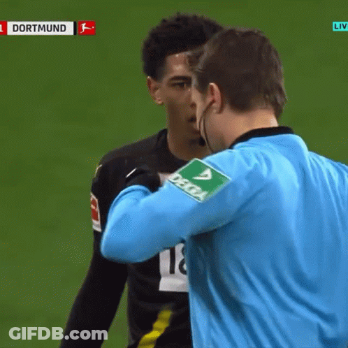 Soccer Player Number 18 Talking To Referee GIF