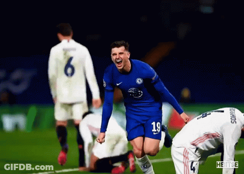 Soccer Player Number 19 Celebrating GIF
