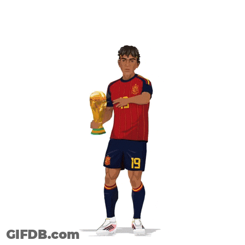 Soccer Player Number 19 Holding Trophy GIF