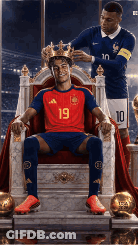Soccer Player Number 19 Sitting On Throne GIF