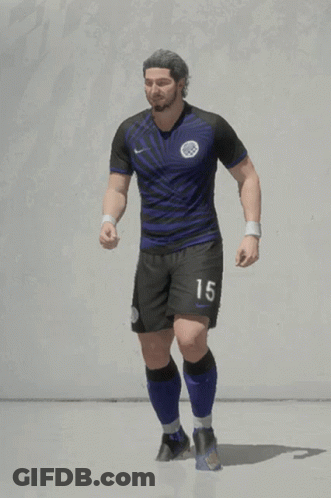 Soccer Player Number 19 Standing GIF