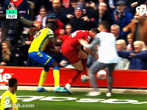 Soccer Player Number 20 Being Tackled GIF