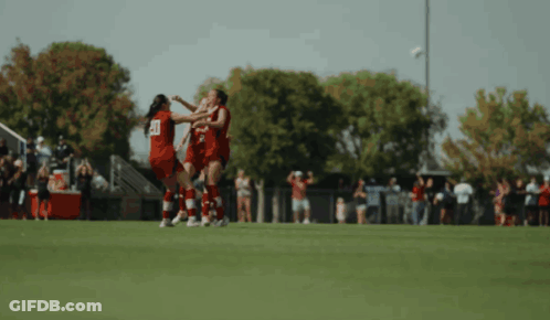 Soccer Player Number 20 Celebrating With Teammates GIF