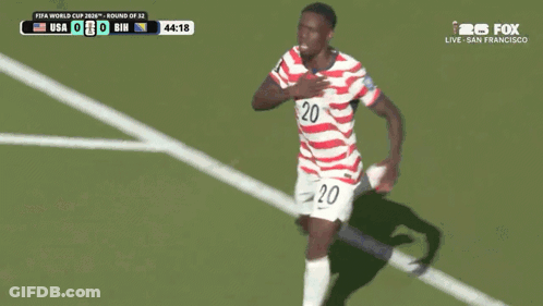 Soccer Player Number 20 In Front Of Goal GIF