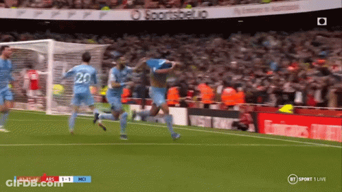 Soccer Player Number 20 Running Towards Goal GIF