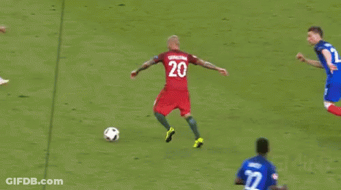 Soccer Player Number 21 Kicking Ball GIF