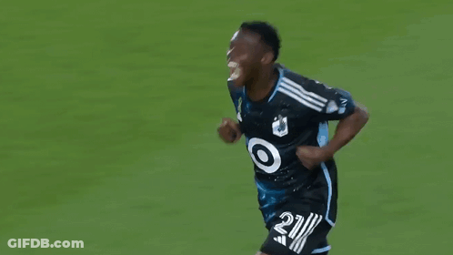 Soccer Player Number 21 Running GIF