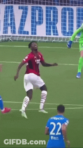 Soccer Player Number 22 Jumping In The Air GIF