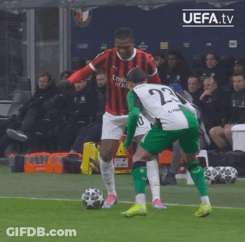 Soccer Player Number 23 Kicking Ball GIF