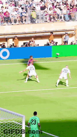Soccer Player Number 23 Watching Ball GIF