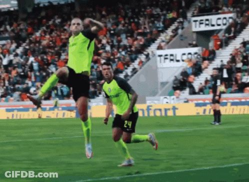 Soccer Player Number 24 Jumping GIF