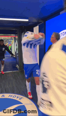 Soccer Player Number 25 In Tunnel GIF
