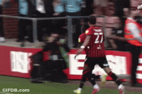 Soccer Player Number 27 Running GIF