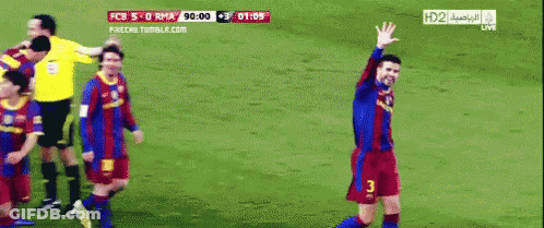 Soccer Player Number 3 Waving GIF