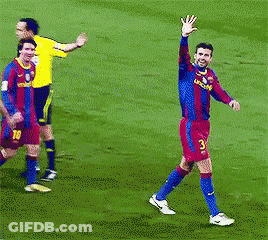 Soccer Player Number 3 Waving GIF