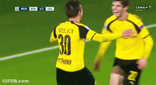 Soccer Player Number 30 Hugging Another Player GIF