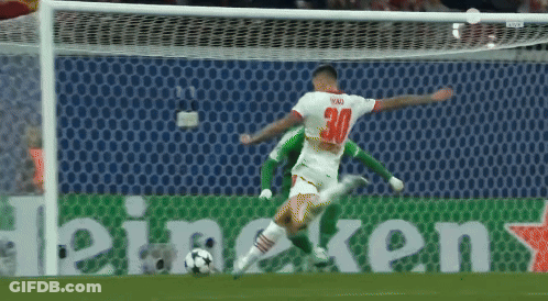 Soccer Player Number 30 Kicking Ball GIF