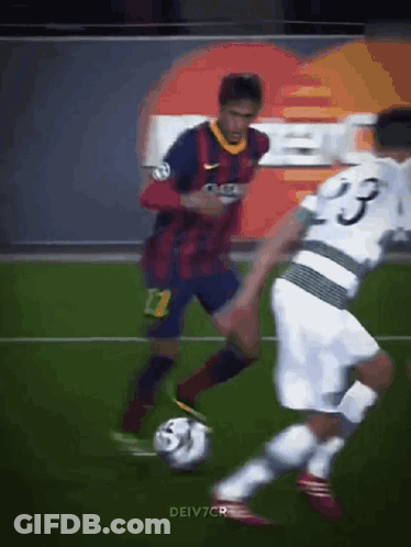 Soccer Player Number 33 Dribbling GIF