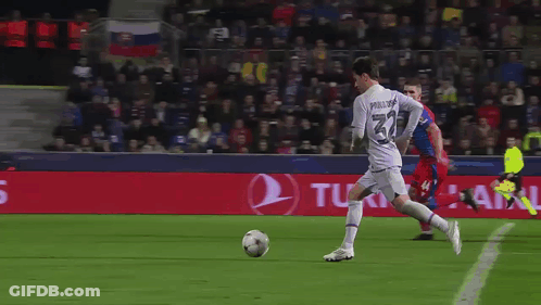 Soccer Player Number 34 Kicking Ball GIF