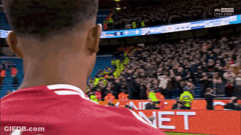 Soccer Player Number 4 In Front Of Crowd GIF