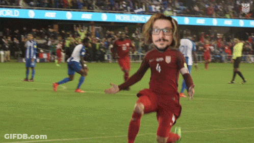 Soccer Player Number 4 Kicking Ball GIF