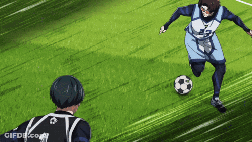 Soccer Player Number 4 Kicking Ball GIF