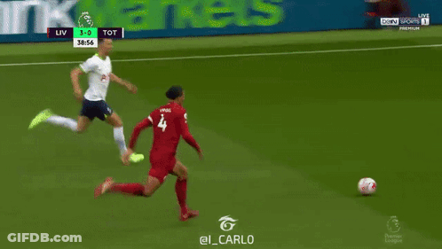 Soccer Player Number 4 Running Toward Ball GIF
