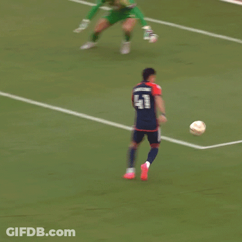 Soccer Player Number 41 Kicking Ball GIF